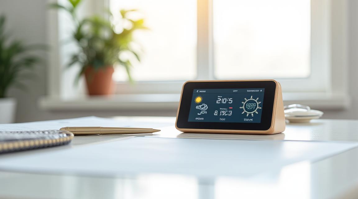 Close up of a professional meteorological station contract